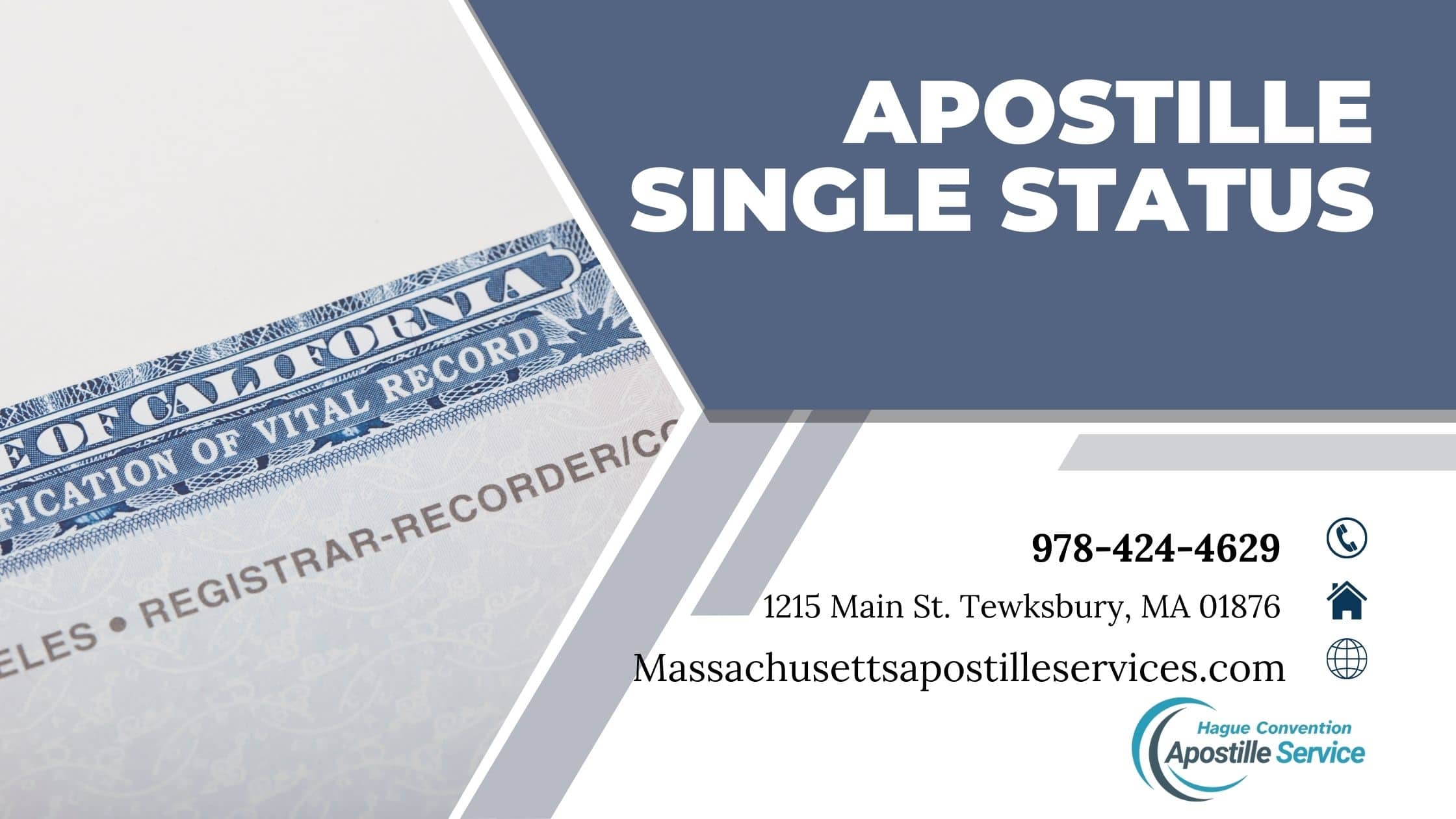 Apostille Single Status in Massachusetts