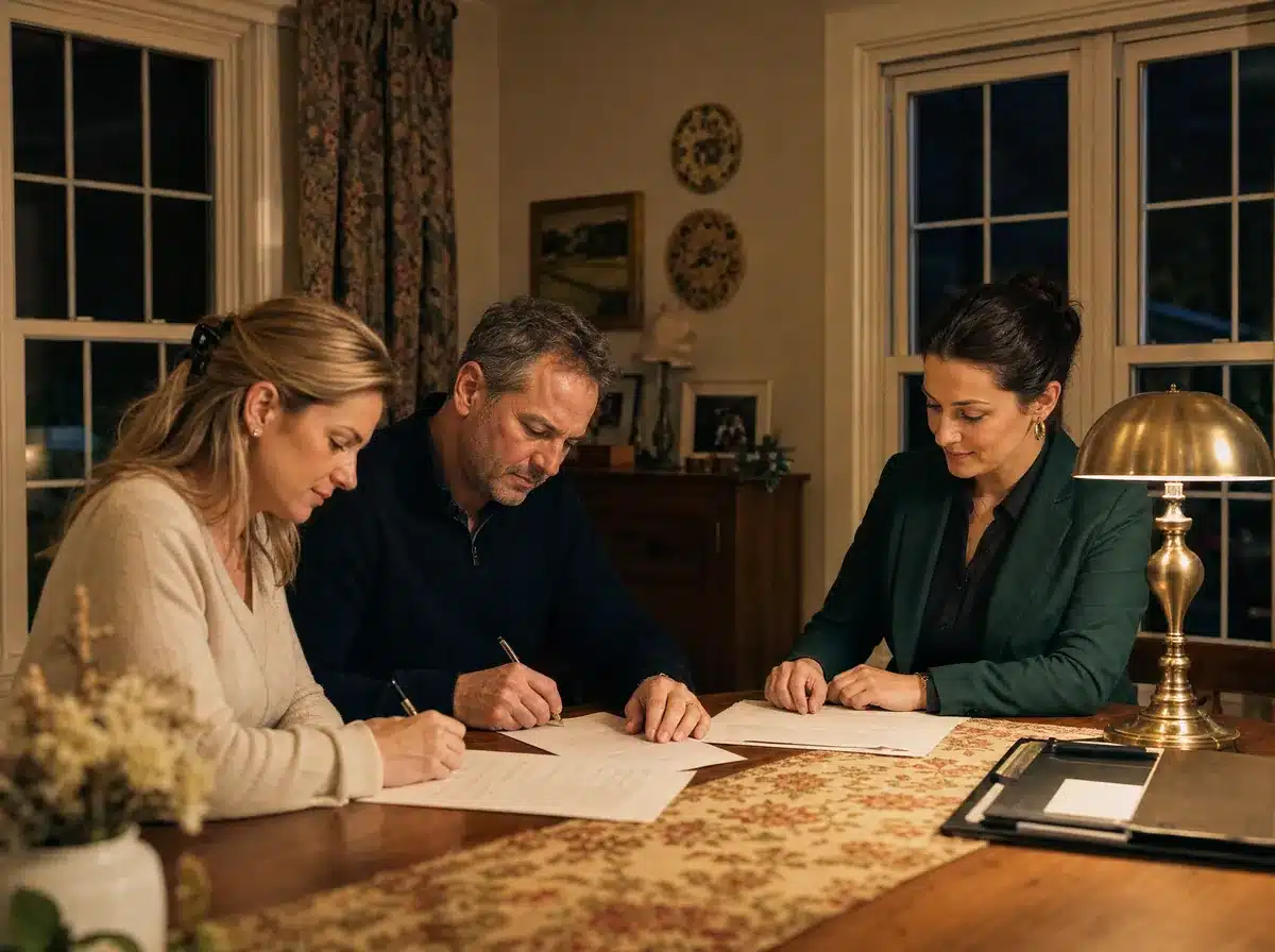 Loan Signing Agent in Massachusetts 4 Evening mobile notary loan signing at a Massachusetts borrower's dining table