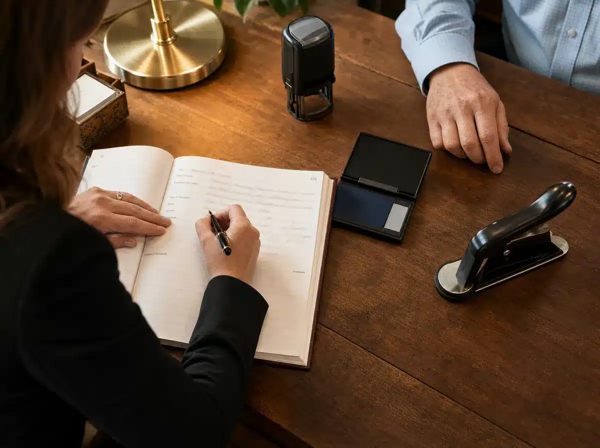 Copy Certification Notary in Massachusetts 4 Notary public recording a notarial act in a bound notary journal